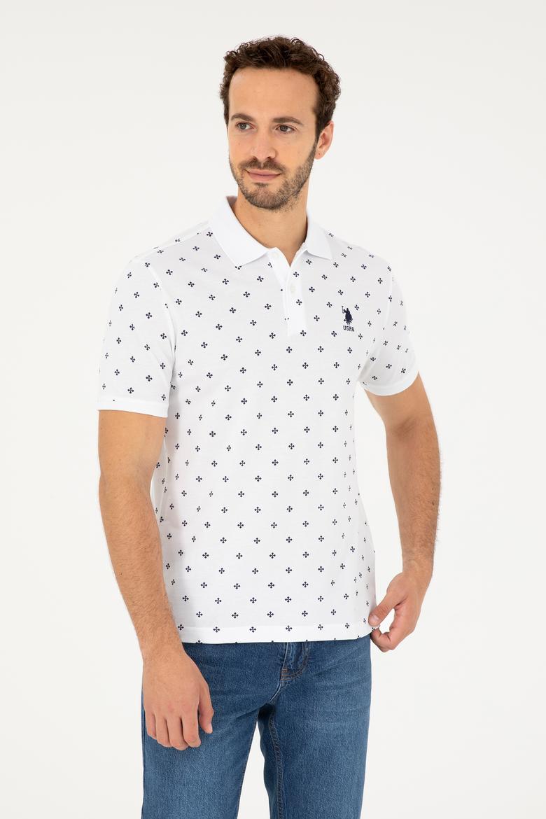 Erkek Regular Fit Polo Yaka Beyaz Tişört
