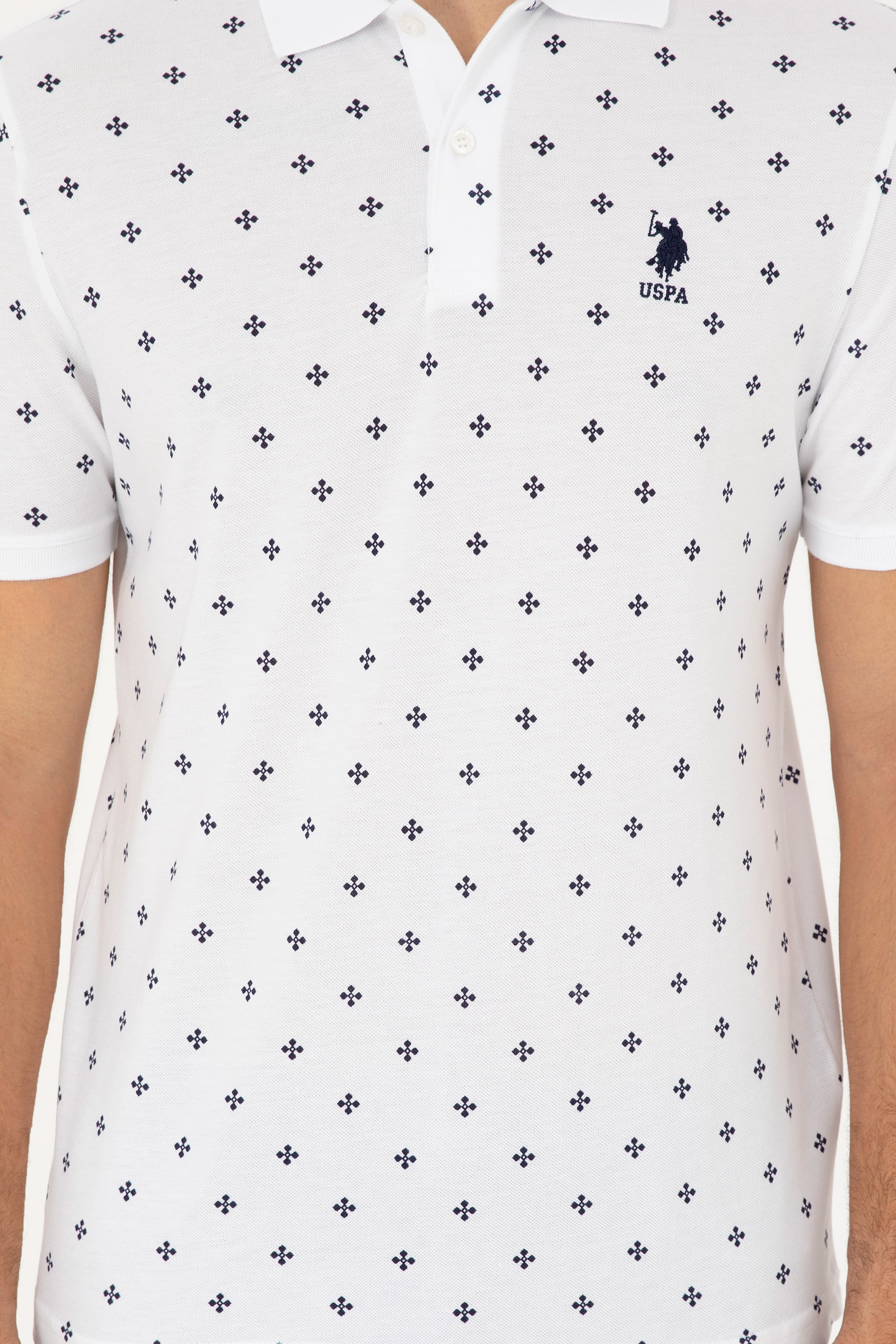 Erkek Regular Fit Polo Yaka Beyaz Tişört