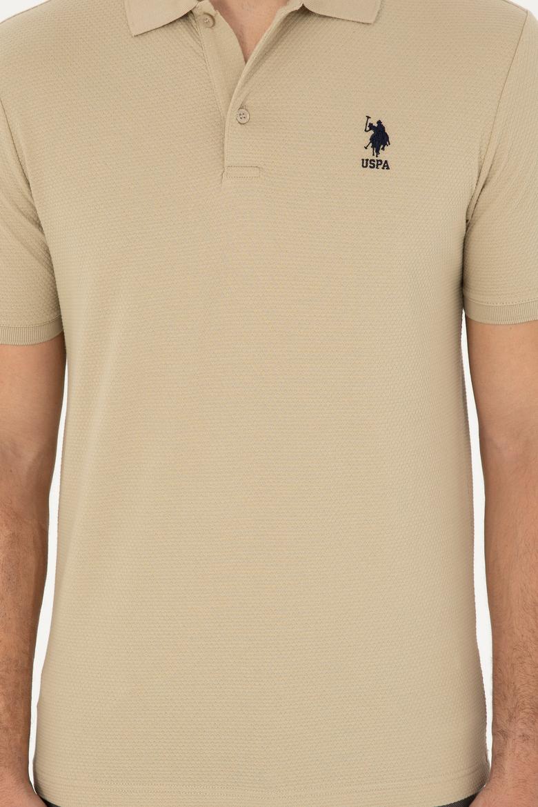 Erkek Regular Fit Polo Yaka Açık Haki Tişört - 50282235026