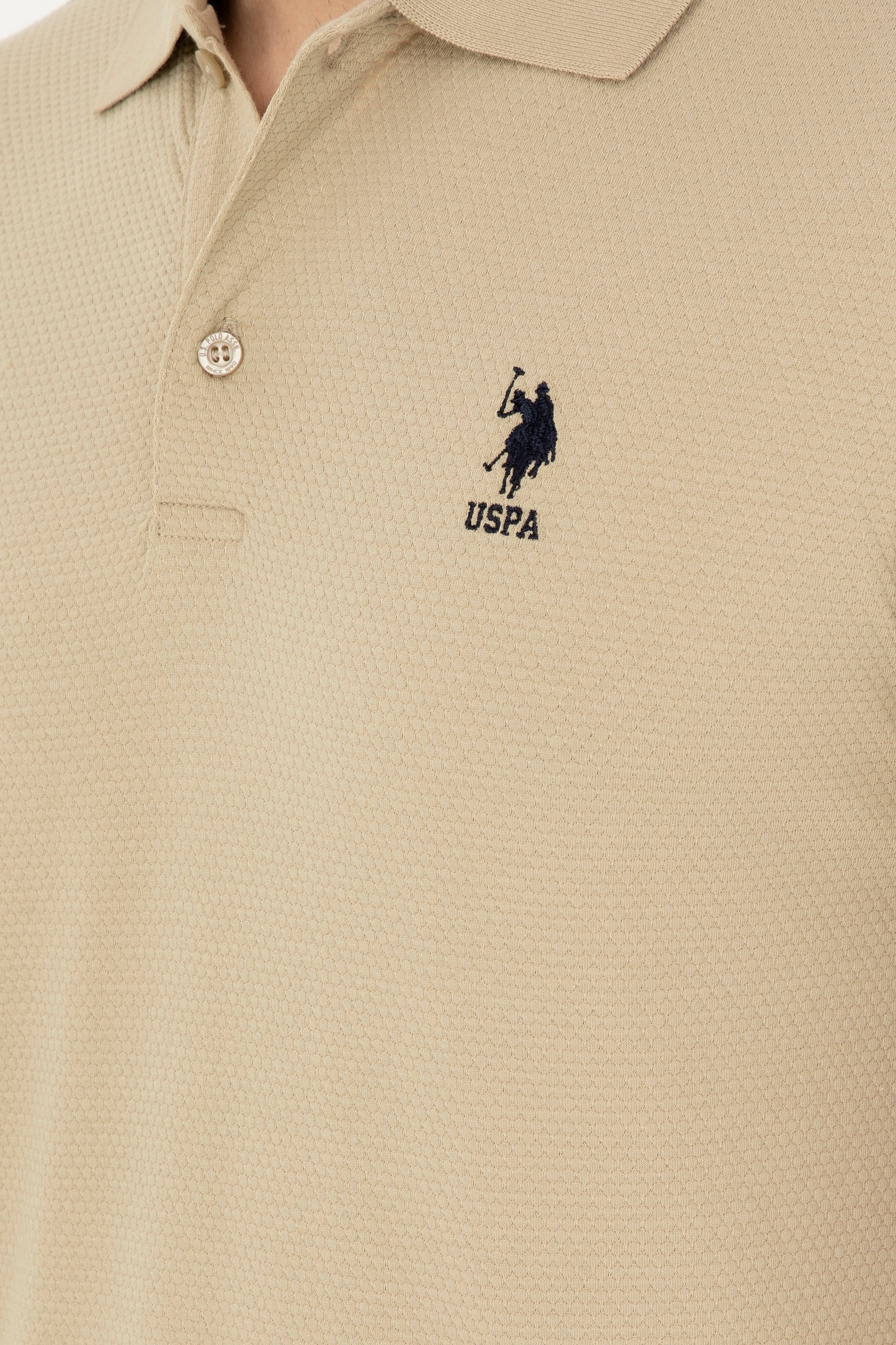 Erkek Regular Fit Polo Yaka Açık Haki Tişört - Image 7