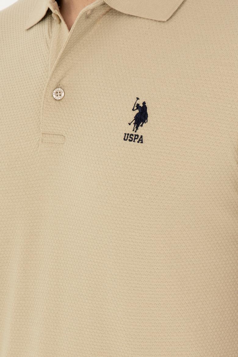 Erkek Regular Fit Polo Yaka Açık Haki Tişört - 50282235026