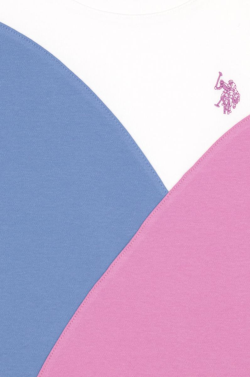 Kız Çocuk Menekşe Bisiklet Yaka Tişört