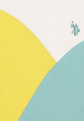 Kız Çocuk Mint Bisiklet Yaka Tişört - 50288441016