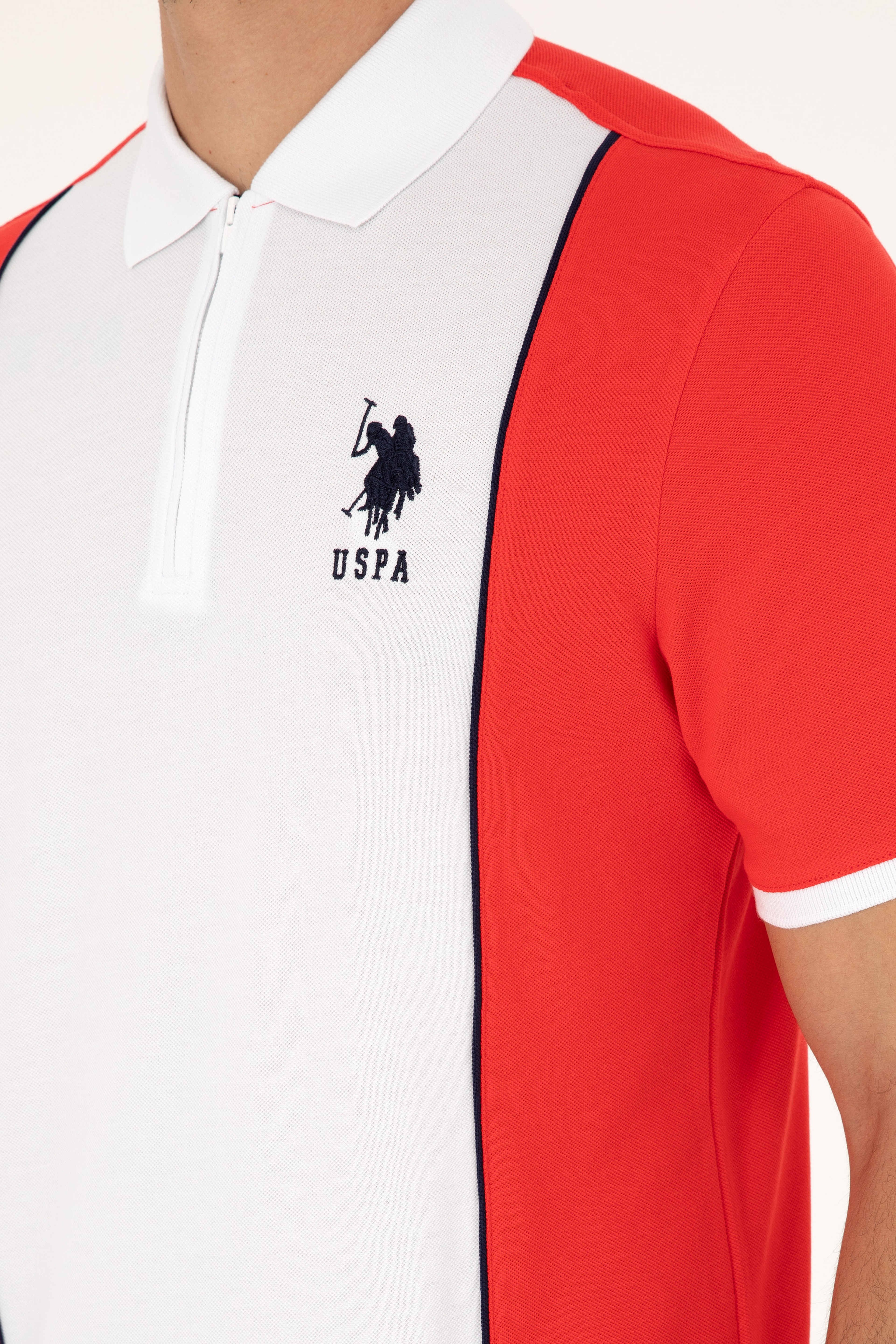 Erkek Regular Fit Polo Yaka Kırmızı Tişört - Image 7