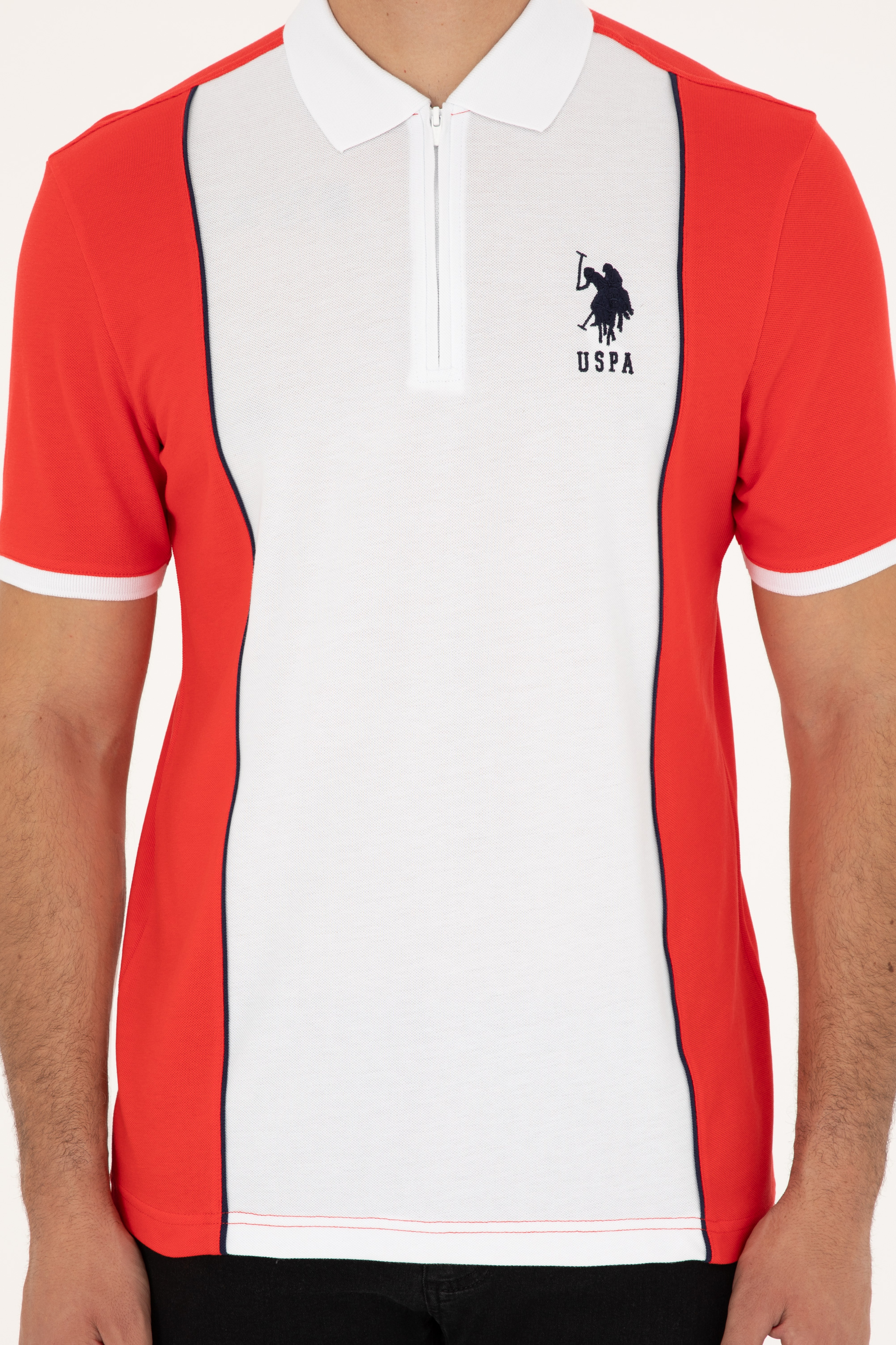 Erkek Regular Fit Polo Yaka Kırmızı Tişört