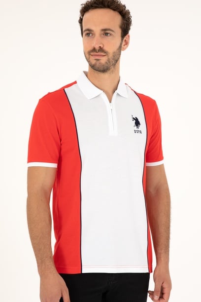 Erkek Regular Fit Polo Yaka Kırmızı Tişört