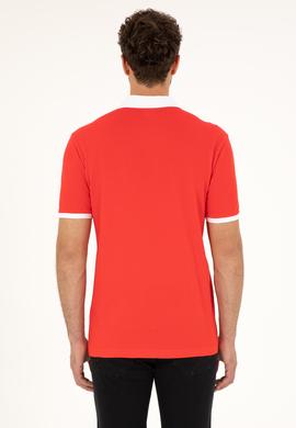Erkek Regular Fit Polo Yaka Kırmızı Tişört - 50281945038