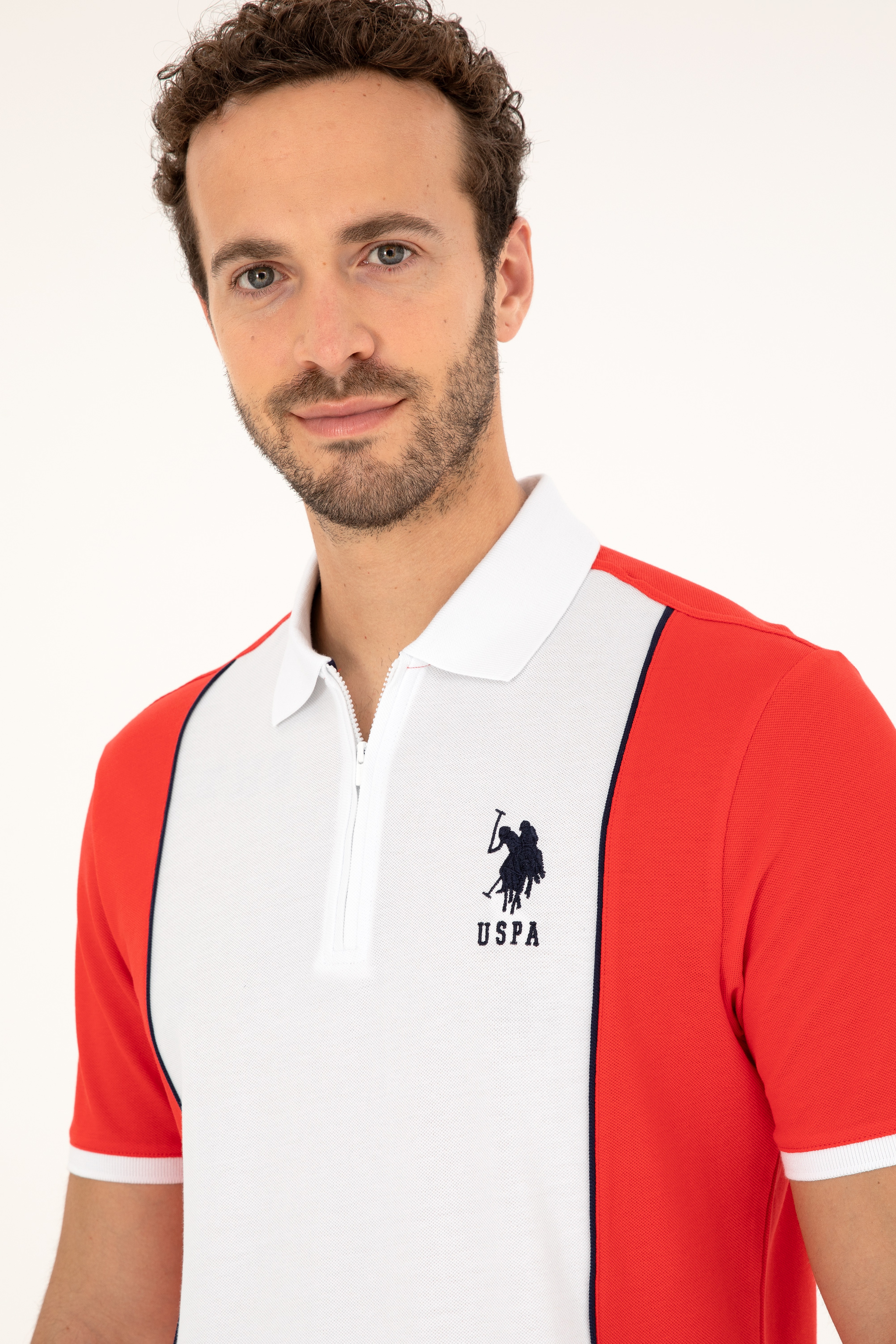 Erkek Regular Fit Polo Yaka Kırmızı Tişört - Image 2