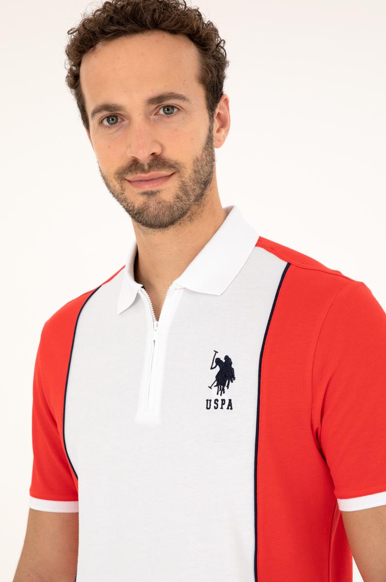 Erkek Regular Fit Polo Yaka Kırmızı Tişört