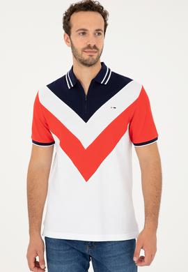 Erkek Regular Fit Polo Yaka Kırmızı Tişört - 50281563019