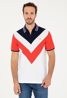 Erkek Regular Fit Polo Yaka Kırmızı Tişört - 50281563019