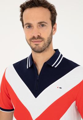 Erkek Regular Fit Polo Yaka Kırmızı Tişört - 50281563019