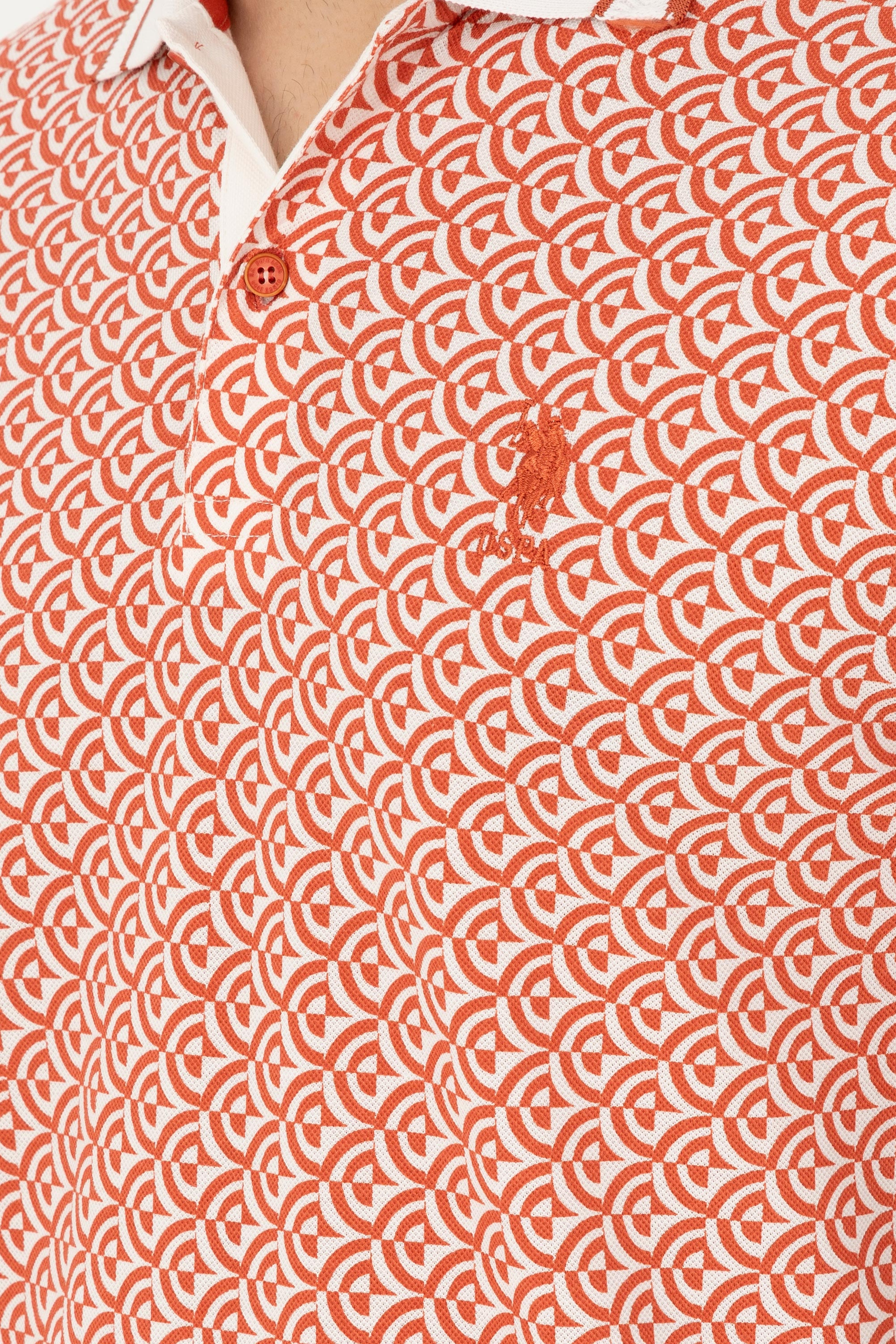 Erkek Regular Fit Polo Yaka Pudra Tişört - Image 7