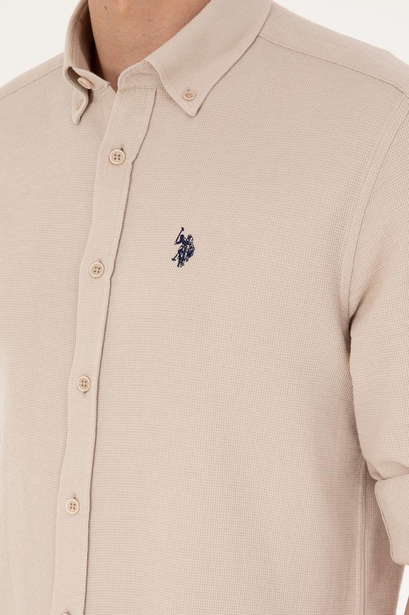 Erkek Taş Uzun Kollu Gömlek