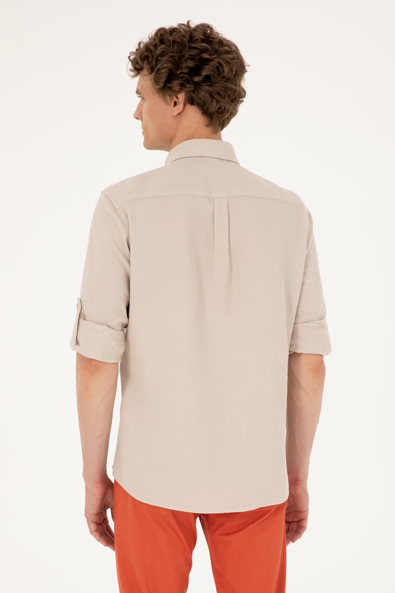 Erkek Taş Uzun Kollu Gömlek - 50288860017