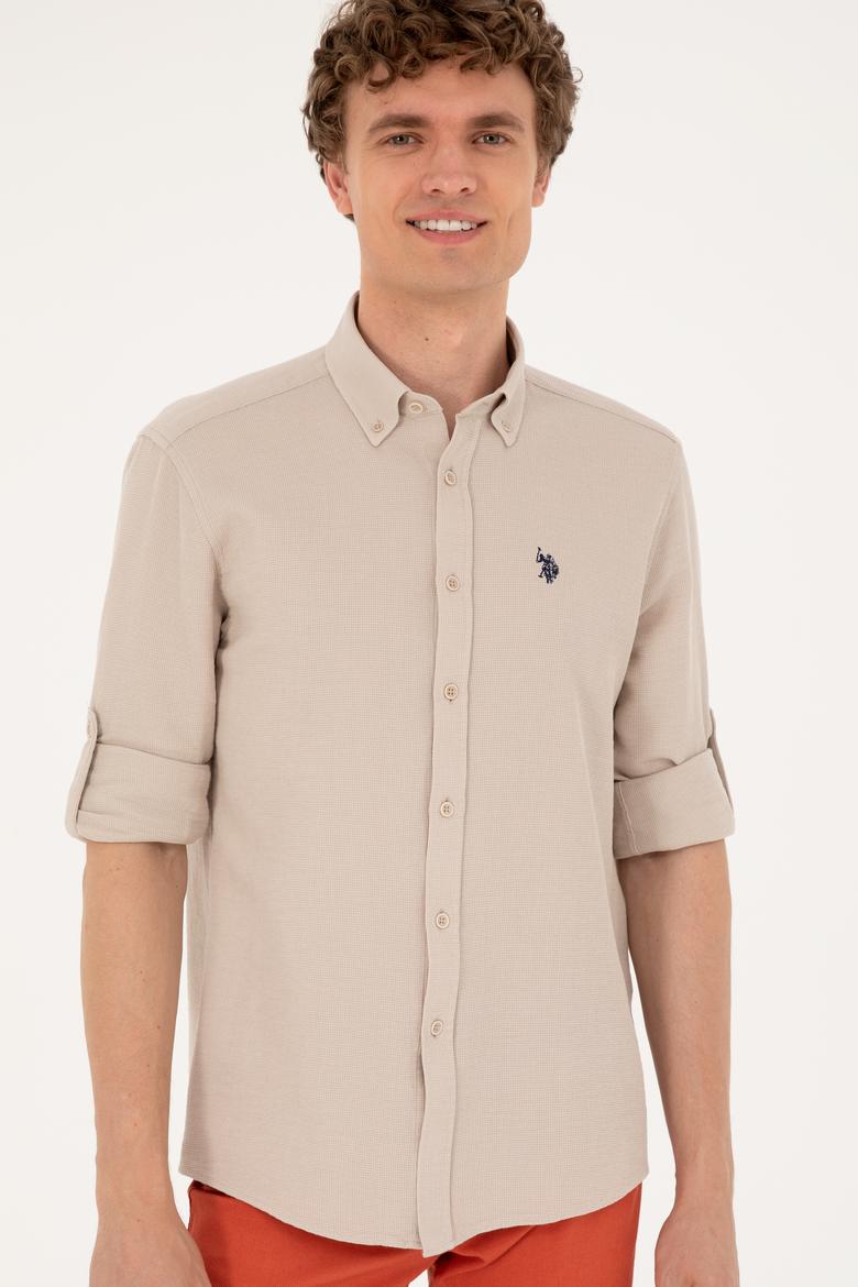 Erkek Taş Uzun Kollu Gömlek - 50288860017