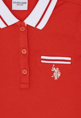 Kız Çocuk Kırmızı Polo Yaka Tişört - 50288680030