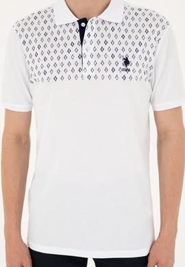 Erkek Regular Fit Polo Yaka Beyaz Tişört - 50288482006