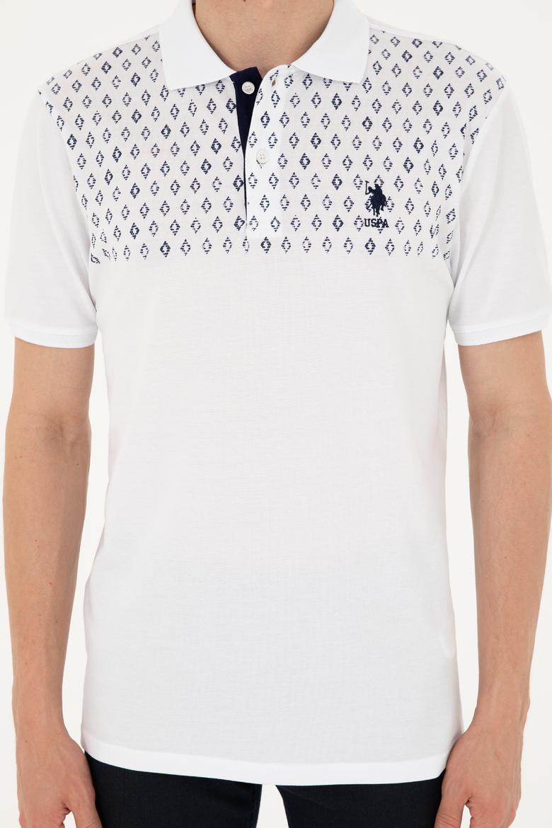 Erkek Regular Fit Polo Yaka Beyaz Tişört - 50288482006