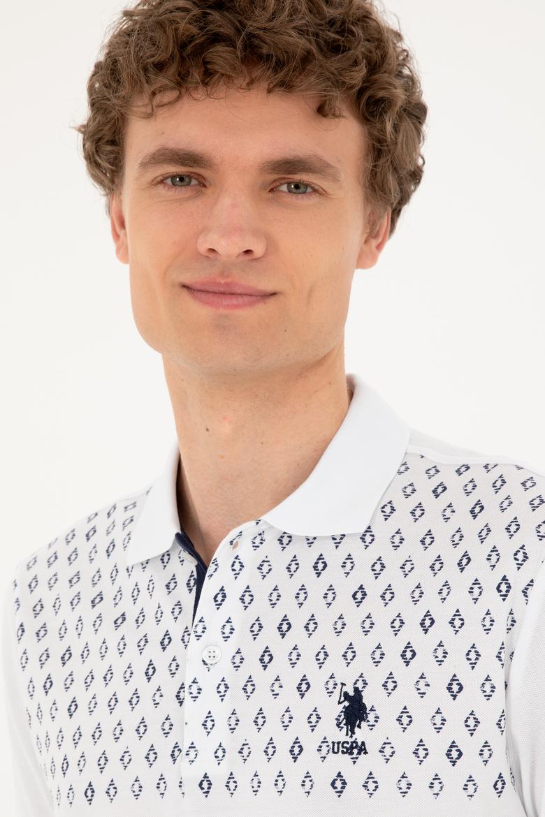 Erkek Regular Fit Polo Yaka Beyaz Tişört - 50288482006