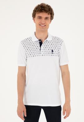 Erkek Regular Fit Polo Yaka Beyaz Tişört - 50288482006