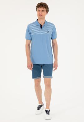 Erkek Regular Fit Polo Yaka Koyu Mavi Tişört - 50288482018