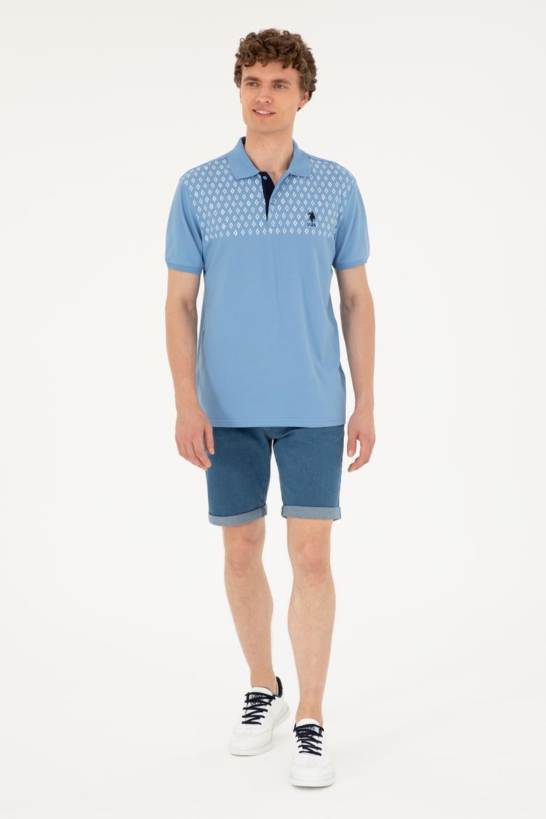 Erkek Regular Fit Polo Yaka Koyu Mavi Tişört - 50288482018