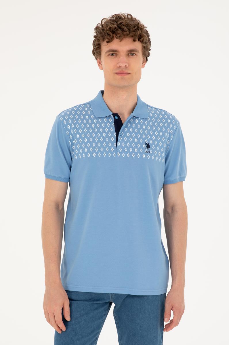 Erkek Regular Fit Polo Yaka Koyu Mavi Tişört