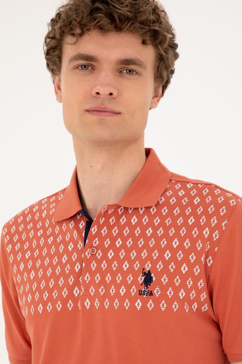 Erkek Regular Fit Polo Yaka Pudra Tişört