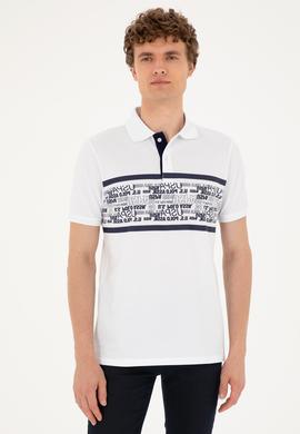 Erkek Regular Fit Polo Yaka Beyaz Tişört - 50287101018