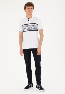 Erkek Regular Fit Polo Yaka Beyaz Tişört - 50287101018