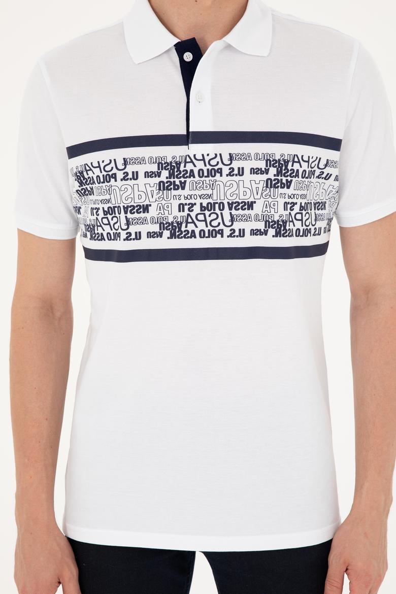 Erkek Regular Fit Polo Yaka Beyaz Tişört - 50287101018