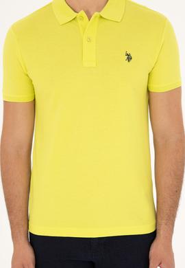 Erkek Slim Fit Polo Yaka Fıstık Yeşili Basic Tişört - 50279573271
