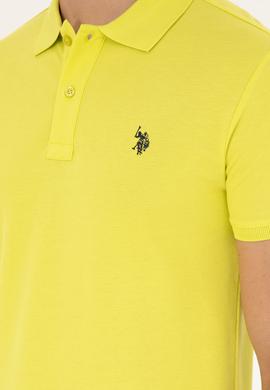 Erkek Slim Fit Polo Yaka Fıstık Yeşili Basic Tişört - 50279573271