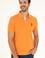 Erkek Regular Fit Polo Yaka Turuncu Basic Tişört