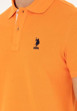 Erkek Regular Fit Polo Yaka Turuncu Basic Tişört - 50279611197