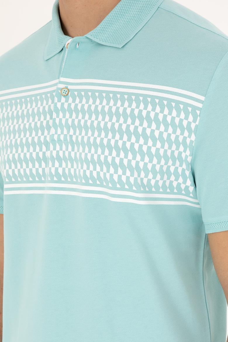 Erkek Su Yeşili Tişört - 50281927007