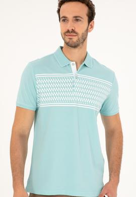 Erkek Su Yeşili Tişört - 50281927007