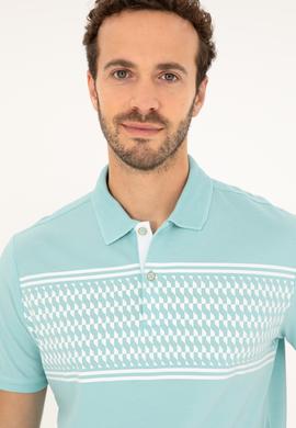 Erkek Su Yeşili Tişört - 50281927007