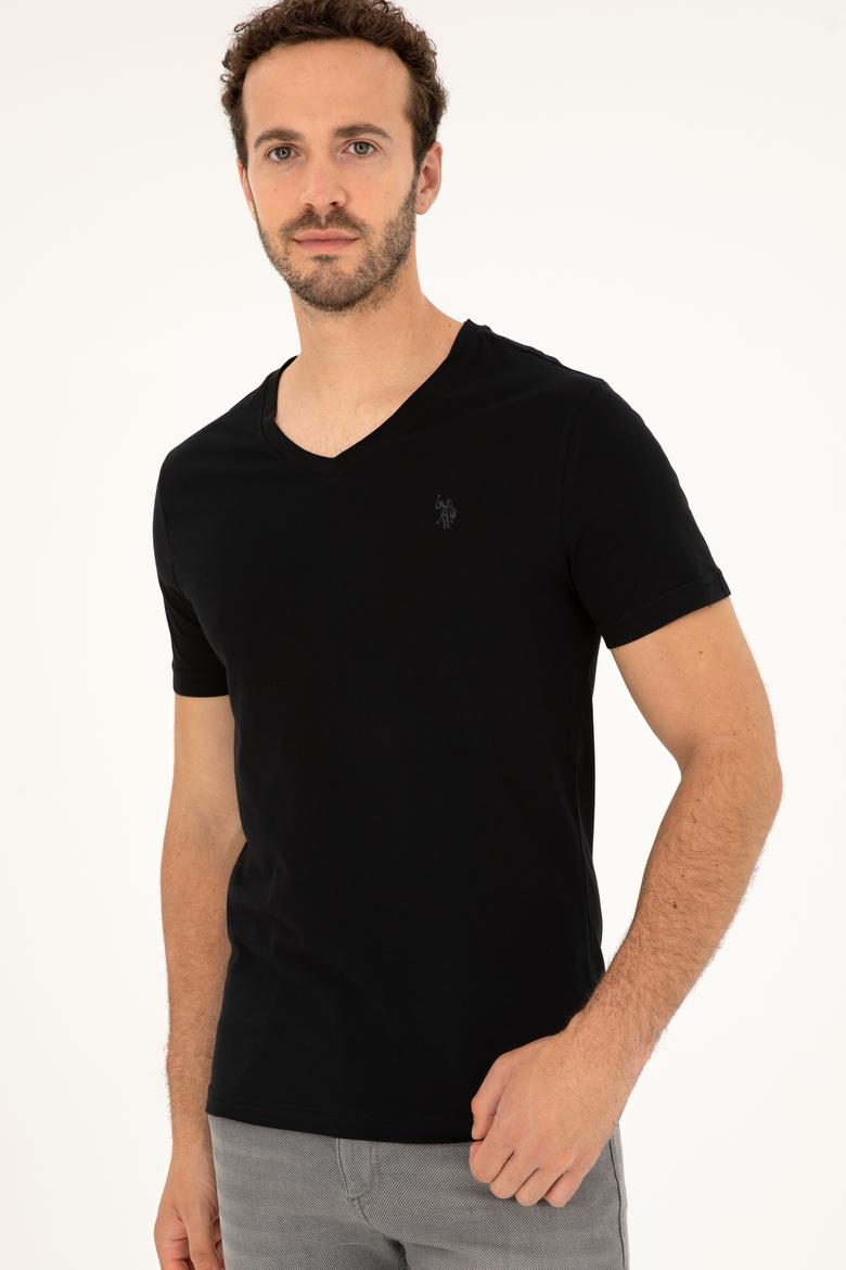 Erkek Siyah Basic Tişört - 50279574015