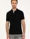 Erkek Regular Fit Polo Yaka Siyah Basic Tişört