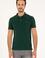 Erkek Slim Fit Polo Yaka Koyu Yeşil Basic Tişört