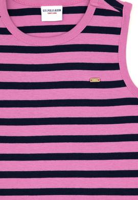 Kız Çocuk Menekşe Bisiklet Yaka Kolsuz Tişört - 50288431013