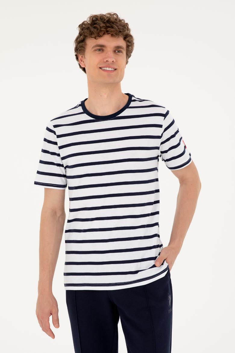 Erkek Regular Fit Bisiklet Yaka Beyaz Tişört