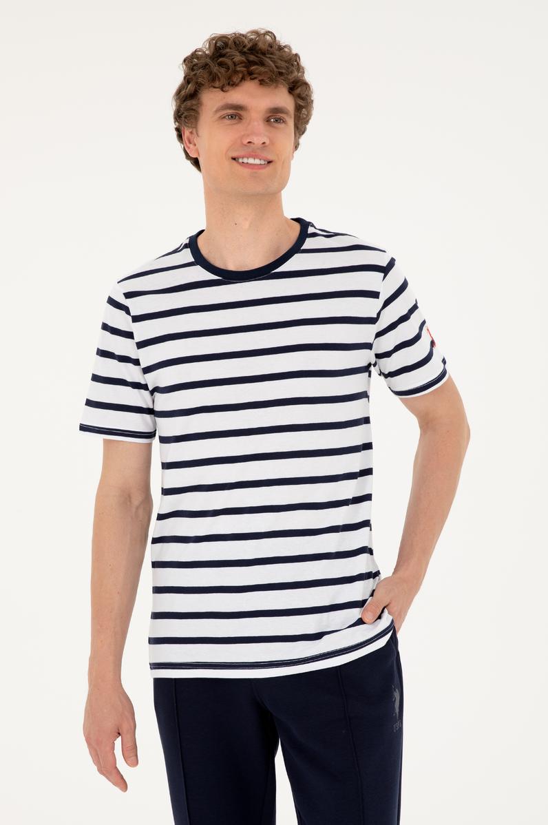 Erkek Regular Fit Bisiklet Yaka Beyaz Tişört