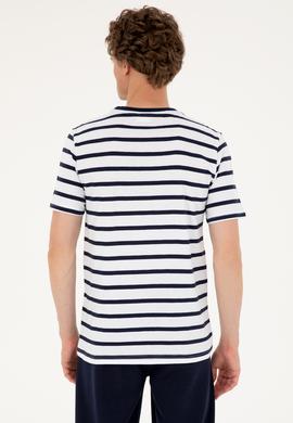 Erkek Regular Fit Bisiklet Yaka Beyaz Tişört - 50287043001