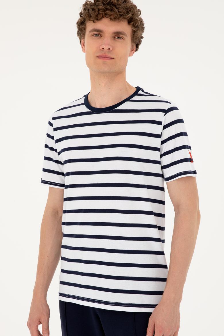 Erkek Regular Fit Bisiklet Yaka Beyaz Tişört - 50287043001