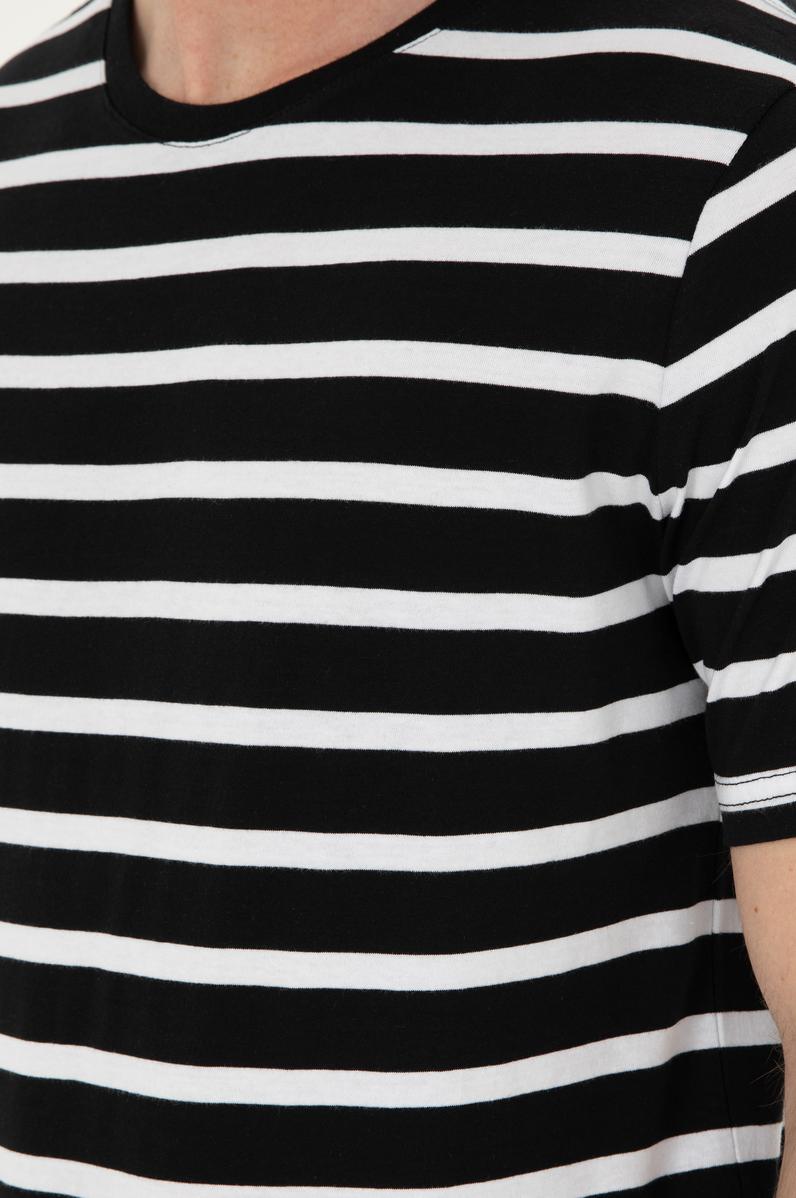 Erkek Regular Fit Bisiklet Yaka Siyah Tişört