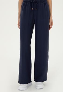 Kadın Lacivert Kanvas Pantolon - 50289449036