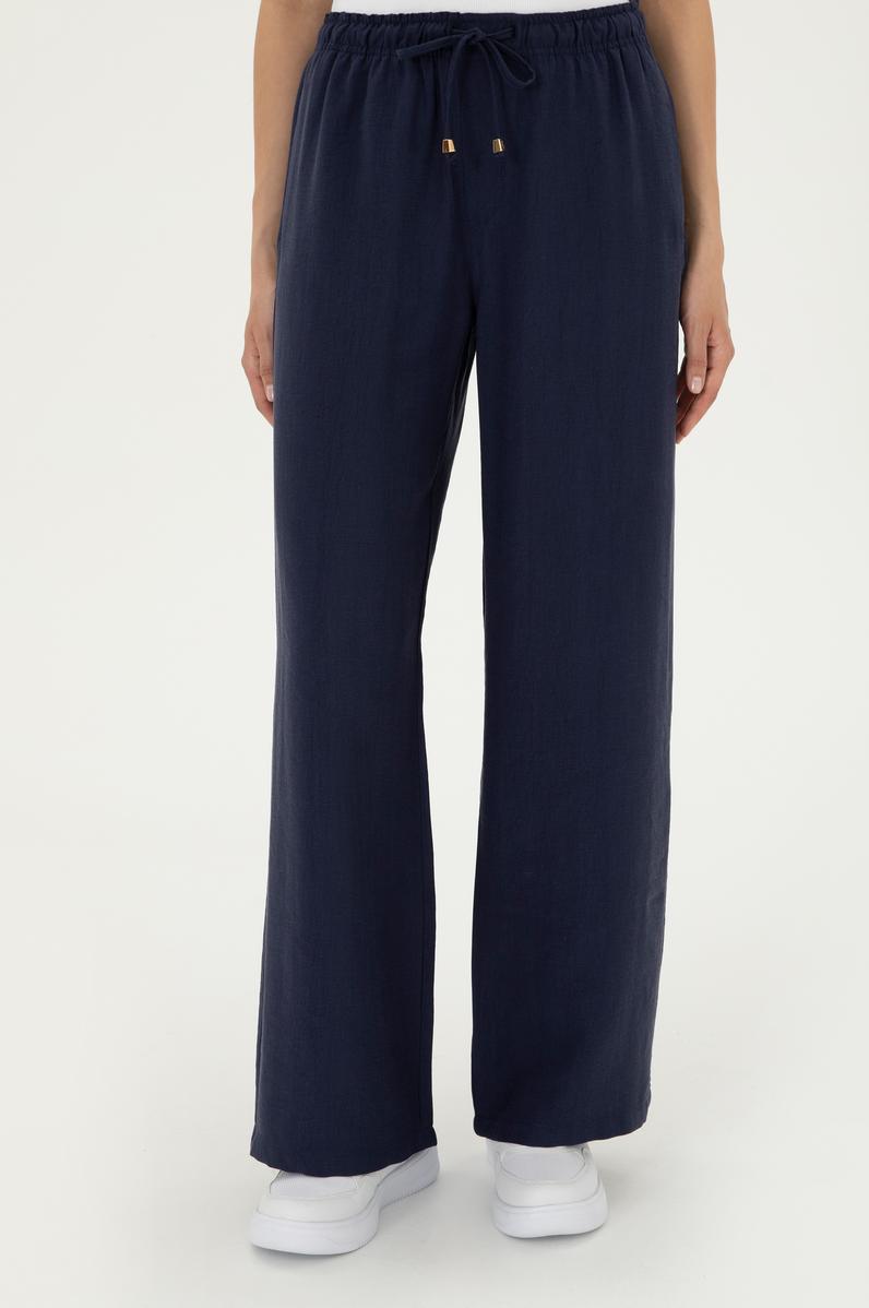 Kadın Lacivert Kanvas Pantolon